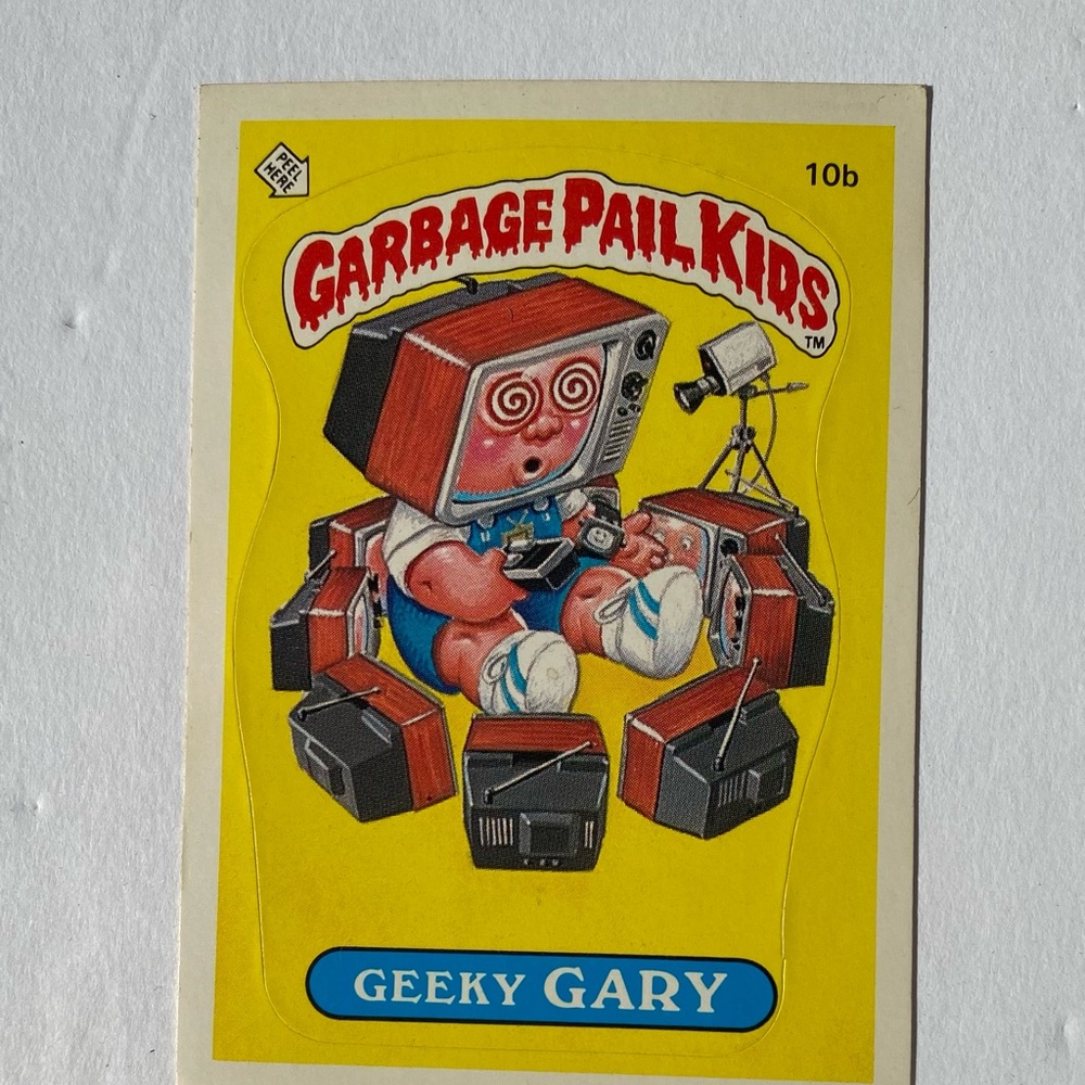 GARBAGE PAIL KDS GEEKY Gary 1st Series Dirty Rat Award On Back 1985